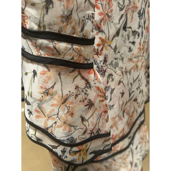 Sachin & Babi Silk Mini Dress Floral Multicolored NWOT Size 2 Long Sleeve - Picture 5 of 14